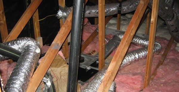 Mold due to attic ducting failure