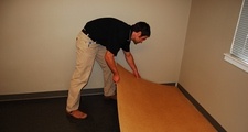 protecting the floor during mold removal prep
