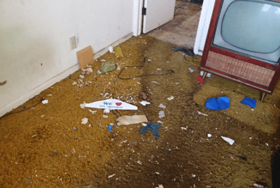 Unsalvageable carpet.