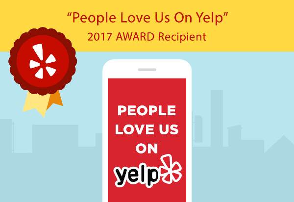 People love us on Yelp! 2017