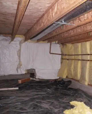 poor crawl space vapor barrier leads to mold