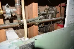 Pipe burst from ceiling