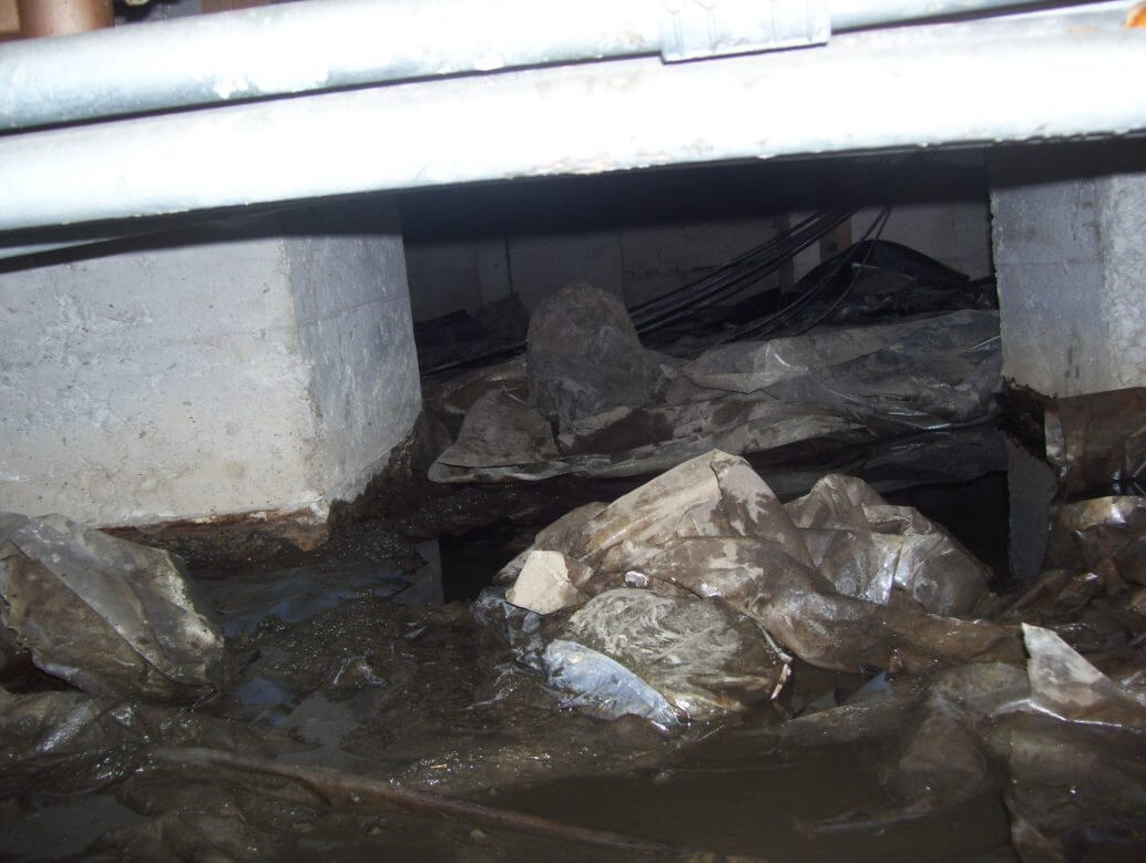 How a Damaged Vapor Barrier Causes Crawlspace Mold Environix