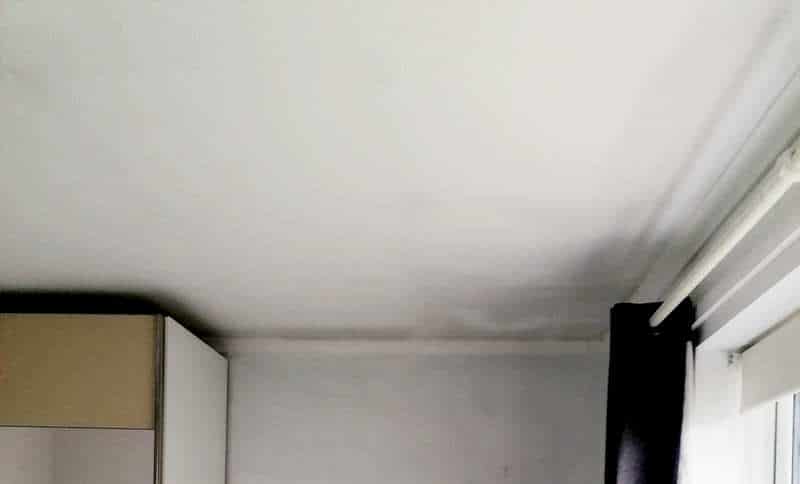Ghosting or mold on ceiling.