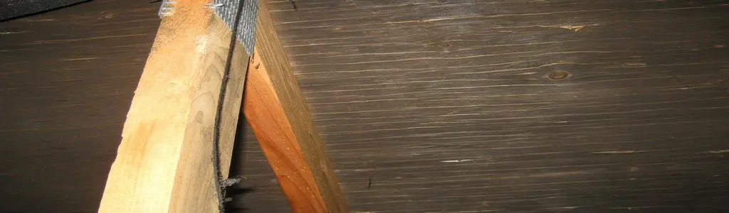 Mold staining on attic sheathing