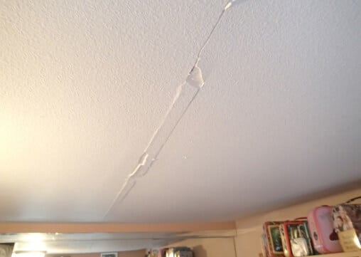 Drywall failure in master bedroom ceiling