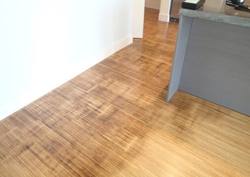 Damaged wood flooring.