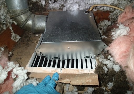 Unsealed Bath Fan