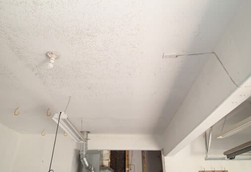 Ceiling and walls in garage have mold from high humidity and condensation