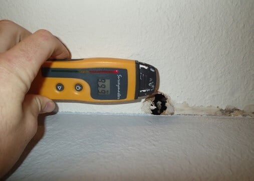 Ceiling Drywall shows Saturation