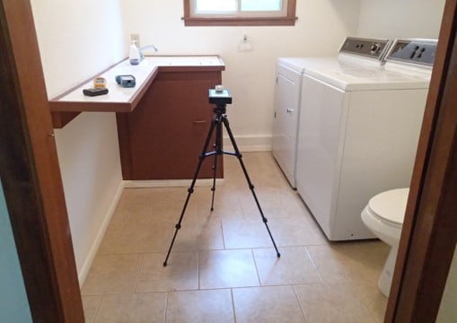 Location of air sample: Laundry room (no amplification)