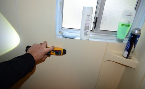 Elevated Moisture Under Window – Failed Sealant