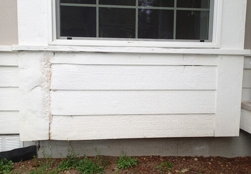 Damage to Left of Window