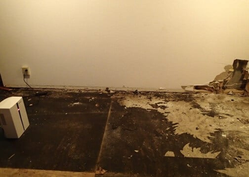 Partial removal of the damaged materials.
