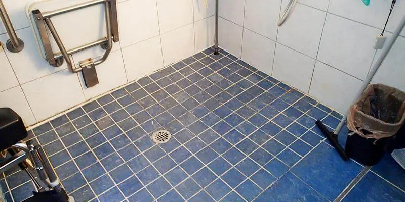 Shower water damage.