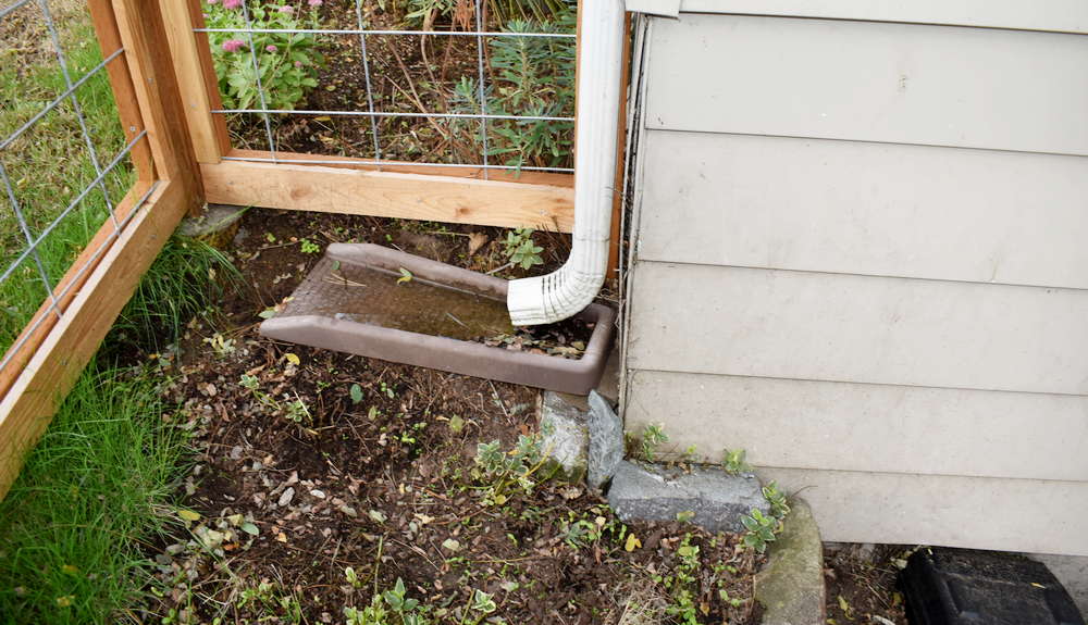 Poorly designed downspout