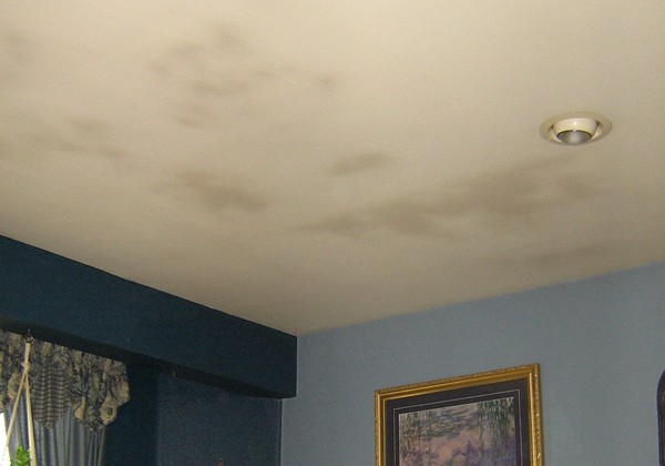 Smoke staining not mold on ceiling.