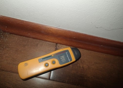 Flooring and baseboards were not affected