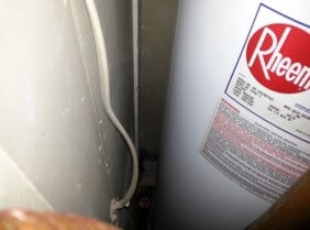 Mold growth in HWT closet