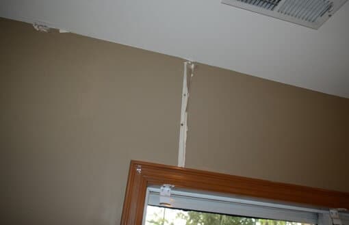 Water Damaged Sheetrock On Exterior Wall Only