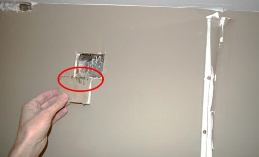 Mold Growth Noted on Back Side of Sheetrock