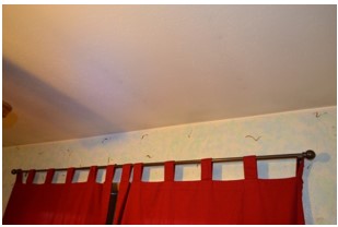 Some minor ghosting on ceiling.