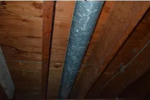 No insulation present in crawlspace. 