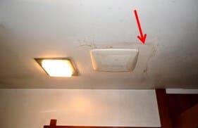 Water Damage Around Fan