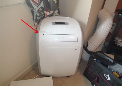 Source of leak was a portable air conditioner